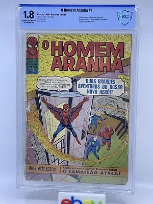 Buy O Homem Aranha #1 April 1969 CBCS 1.8 Brazilian Amazing Spider-Man Rare Graded • 1,200.67£