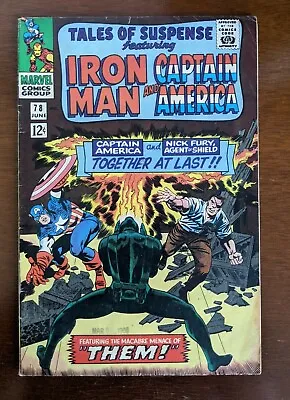 Buy Tales Of Suspense #78 June 1966 Captain America Nick Fury Team Up Minor Key  • 15.81£