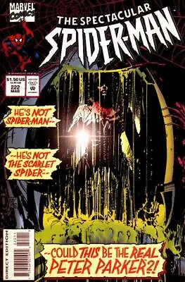Buy SPECTACULAR SPIDER-MAN #222 F, Direct Marvel Comics 1995 Stock Image • 3.95£