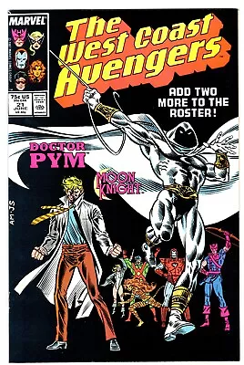 Buy WEST COAST AVENGERS #21   MOON KNIGHT Joins!   HAWKEYE Cover & Story!   VF (8.0) • 11.17£