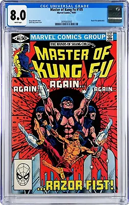 Buy Master Of Kung Fu #105 CGC 8.0 (Oct 1981, Marvel) Moench, Shang-Chi, Razor-Fist • 37.84£