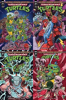 Buy Teenage Mutant Ninja Turtles Saturday Morning Adventures 1 2 3 4  Cvr A Set Tmnt • 23.70£