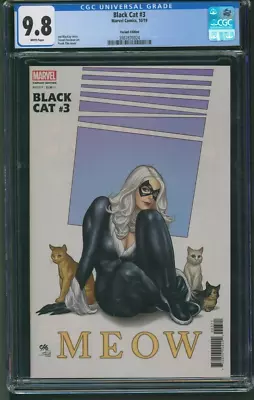 Buy Black Cat #3 CGC 9.8 Frank Cho 1:50 Ratio Variant (Marvel) • 177.88£