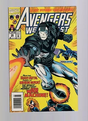 Buy Avengers West Coast #94 Newsstand - 1st James Rhodes War Machine - High Grade + • 31.86£