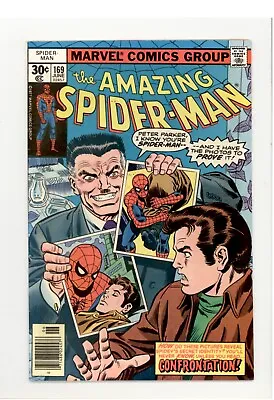 Buy Amazing Spider-Man 169 F+ Fine+ Romita Giacoia 1977 • 7.42£