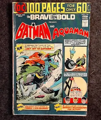Buy The Brave And The Bold #114 DC 100 Page Giant Batman Aquaman Comic 1974 • 12.02£