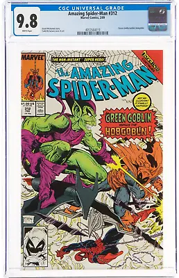 Buy AMAZING SPIDER-MAN #312 CGC 9.8 Todd McFarlane White P Hobgoblin Green Goblin • 256.96£