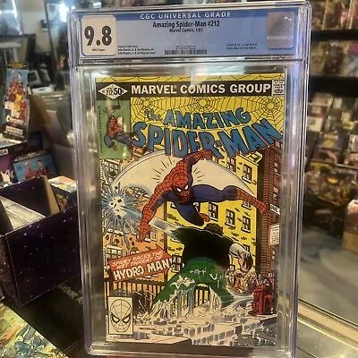 Buy Amazing Spider-Man #212 ❄️ CGC 9.8 WHITE PGs ❄️ 1st App Of HYDRO-MAN Marvel 1981 • 276.47£