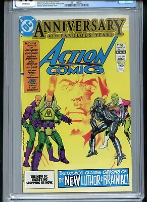 Buy Action Comics #544 CGC 9.6 White Pages Luthor Brainiac • 99.94£