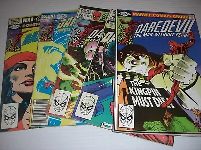 Buy Daredevil, Issues 170 - 179, Marvel, 1981, Frank Miller, Average Condition • 21£
