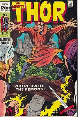 Buy Thor #163 1969 Marvel-2nd App Warlock [him]-god Of Thunder-  Kirby/lee...vf/nm • 59.29£