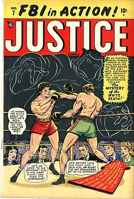 Buy Justice Comics   # 7   Vol. 1   VERY FINE-    First Issue   Sept. 1947   Atlas • 227.86£
