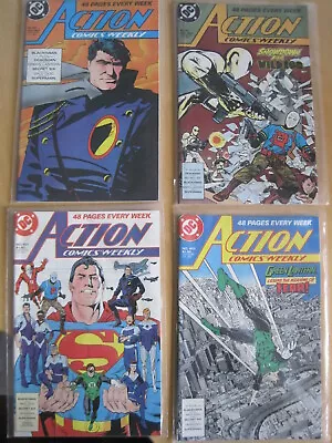 Buy ACTION COMICS Weekly, 1988 DC SERIES #s 601-607. 1st 7 Issues Of New 48pg Format • 21.99£
