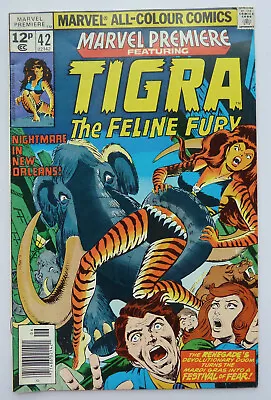 Buy Marvel Premiere #42 Featuring Tigra The Feline Fury UK Variant June 1978 VF- 7.5 • 7.75£