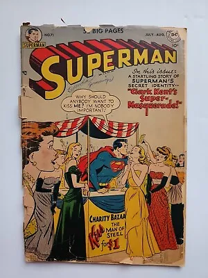 Buy Superman #71 DC 1951 Luthor Appearance Comic Book • 104.41£