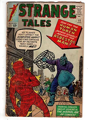 Buy Strange Tales #111 (1963) - Grade 4.0 - Doctor Strange 2nd Appearance! • 199.88£