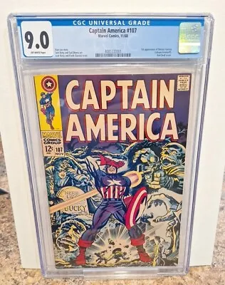 Buy Captain America #107 - CGC 9.0 1968 - 1st App Doctor Dr Faustus, Johann Fennhoff • 160.63£