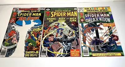 Buy Marvel Team-Up Spiderman & Red Sonja Comic #79 Plus #85 & #98 W/ Black Widow • 16.08£
