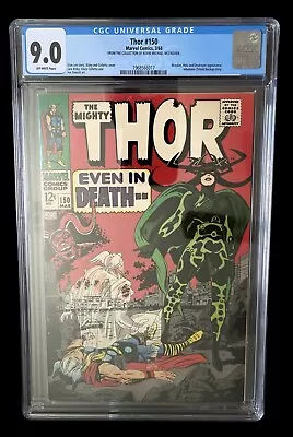 Buy Thor #150 CGC 9.0 1968 OW/PGS Collection Of Kevin Michael McFadden Stan Lee • 255.85£