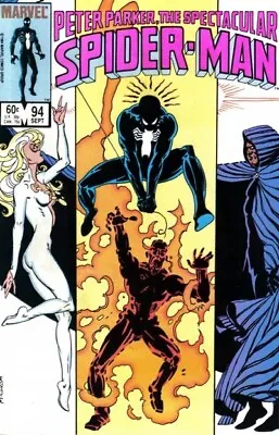Buy SPECTACULAR SPIDER-MAN #94 F, Direct Marvel Comics 1984 Stock Image • 3.16£