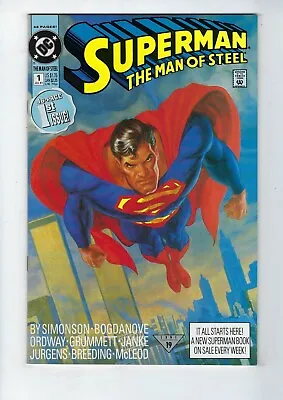 Buy SUPERMAN: THE MAN OF STEEL # 1 (48-Page 1st ISSUE, July 1991), NM • 9.95£