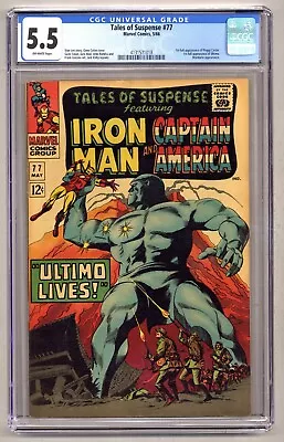 Buy Tales Of Suspense 77 (CGC 5.5) 1st Full App. Peggy Carter And Ultimo 1966 O637 • 118.74£