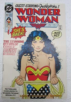 Buy Dc Comic Book Wonder Woman Guest Starring Deathstroke #63 Jun 1992 • 7.95£