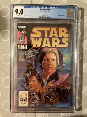 Buy Star Wars #81 CGC 9.0 WP 3/1984 Marvel Comics Return Of Boba Fett • 77.04£