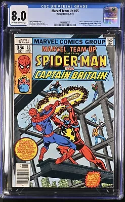 Buy Marvel Team-Up #65 CGC 8.0, John Byrne, Chris Claremont, 1st Captain Britain • 59.13£
