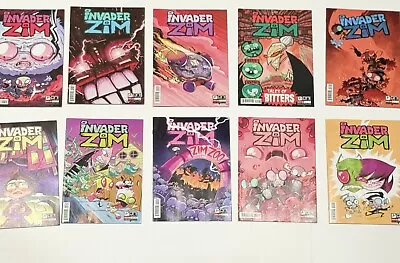 Buy Invader Zim Comic Lot 10 Books Issues #1, #3, #10, #15-21 • 19.77£