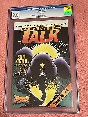 Buy Comic Talk # 1 CGC 9.0 WP, 1st Maxx App., Buffalo Books Rare Pre Darker Image! • 102.77£