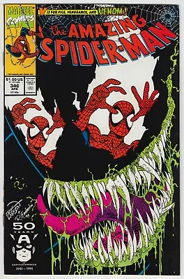 Buy Amazing Spider-Man #346 VF Iconic Erik Larsen Venom Cover Marvel Comics 1991 • 11.11£
