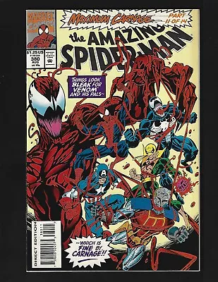 Buy Amazing Spider-Man #380 VF+ Carnage Venom Deathlok Cap America Morbius Iron Fist • 7.99£