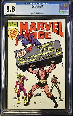 Buy Marvel Age #4 CGC 9.8 Spider-Man Hercules *LOW CENSUS* Layton Cover 1983 Marvel • 107.23£
