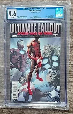 Buy ULTIMATE FALLOUT #4 1st Print CGC 9.6 MILES MORALES SPIDER-MAN 1st App 2011 • 482.57£