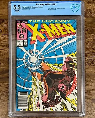 Buy Uncanny X-Men #221 CBCS 5.5 White Pages 1st Mister Sinister! Rare Newsstand! • 59.15£