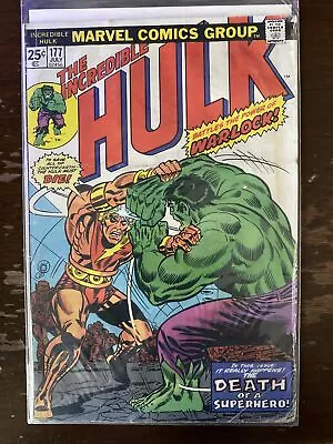 Buy Incredible Hulk #177 Early Adam Warlock App Marvel 1974 VG Value Stamp Intact 🔑 • 6.33£