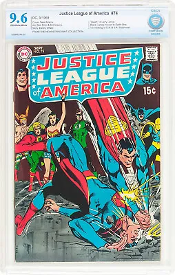Buy Justice League Of America #74 CBCS NM+ 9.6 Newsstand Mint Pedigree Neal Adams • 795.52£