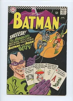 Buy Batman #179 1966 (5 VG)(1st Silver Age Riddler) • 95.33£