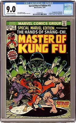 Buy Special Marvel Edition #15 CGC 9.0 1973 4348307015 1st App. Shang Chi • 371.78£