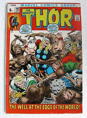 Buy The Mighty Thor #195. Marvel Comic 1971. VG. • 4.99£