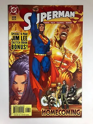 Buy Superman #203 (Jim Lee Sketch Book) - Joe Kelly - 2004 - Possible CGC Comic • 6.33£