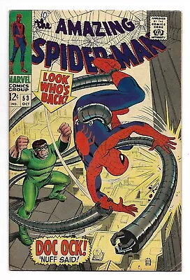 Buy AMAZING SPIDER-MAN (1963 Series) #53 FINE Minus (5.5) DOC OCK 'NUFF SAID • 59.99£