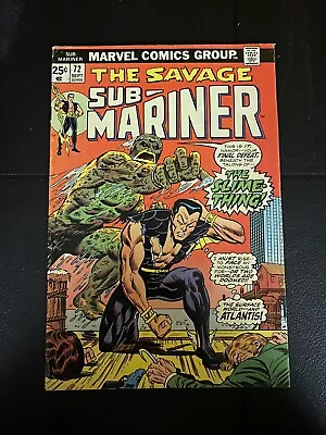 Buy Sub-Mariner #72 Marvel Comics 1974 FN- MVS Intact Namor The Savage Final Issue • 6.40£