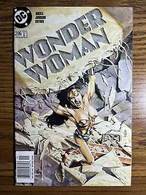 Buy Wonder Woman 206 Rare Newsstand Variant Gorgeous Drew Johnson Cover Dc 2004 • 10.59£