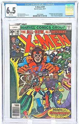 Buy X-MEN #107 CGC 6.5 F+ White Pages 1st Full STARJAMMERS And GLADIATOR Marvel 1977 • 105.40£