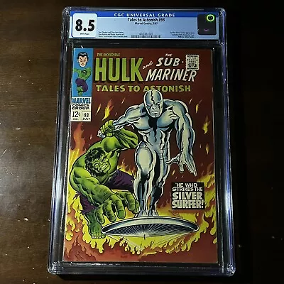 Buy Tales To Astonish #93 (1967) - Silver Surfer! Hulk! - CGC 8.5 - White Pages! • 474.95£