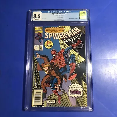 Buy Spider-Man Classics #1 CGC 8.5 NEWSSTAND Amazing Fantasy 15 Homage Comic 1993 • 83.41£