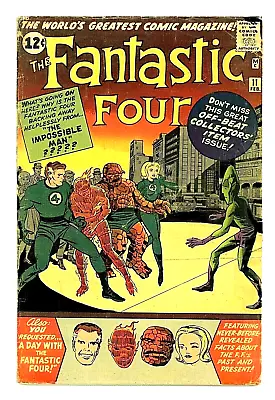 Buy FANTASTIC FOUR #11 (Feb. 1963)Marvel Comic Complete Lee/Kirby 1st Impossible Man • 169£