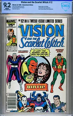 Buy Vision And The Scarlet Witch #12 CBCS 9.2 1st Appearance Of Wiccan & Speed • 47.96£